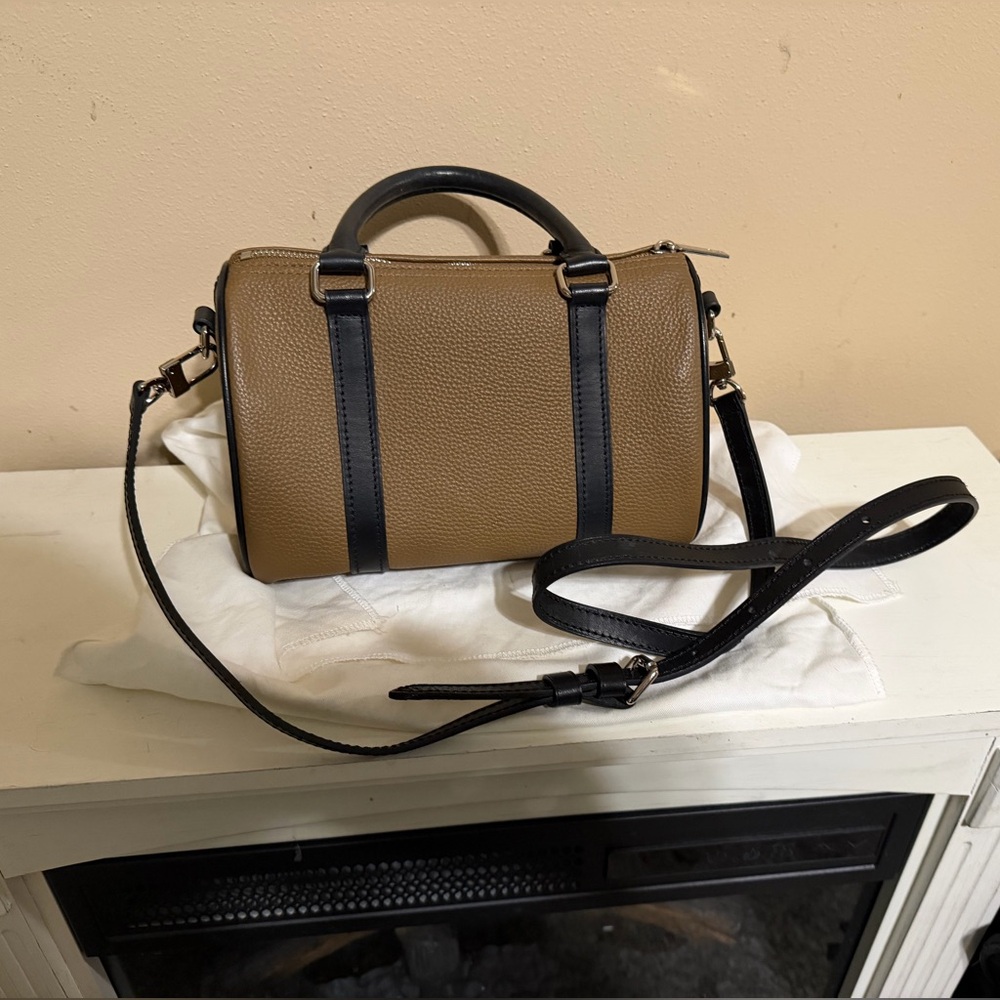 Elegant Tan and Black Women's Handbag